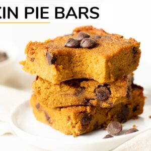 PUMPKIN PIE BARS | healthy recipe