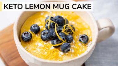 KETO LEMON MUG CAKE | 1-minute in the microwave 12 KETO LEMON MUG CAKE | 1-minute in the microwave