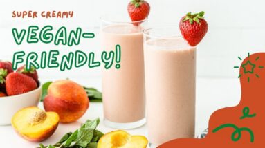 Creamy Strawberry Peach Smoothie 🍓🍑 | Vegan-Friendly 18 Creamy Strawberry Peach Smoothie 🍓🍑 | Vegan-Friendly