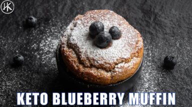 Single serve Keto Blueberry Muffin (Easy 90 second Breakfast)