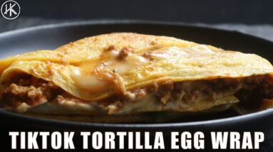 Trying the viral TikTok Tortilla Egg wrap